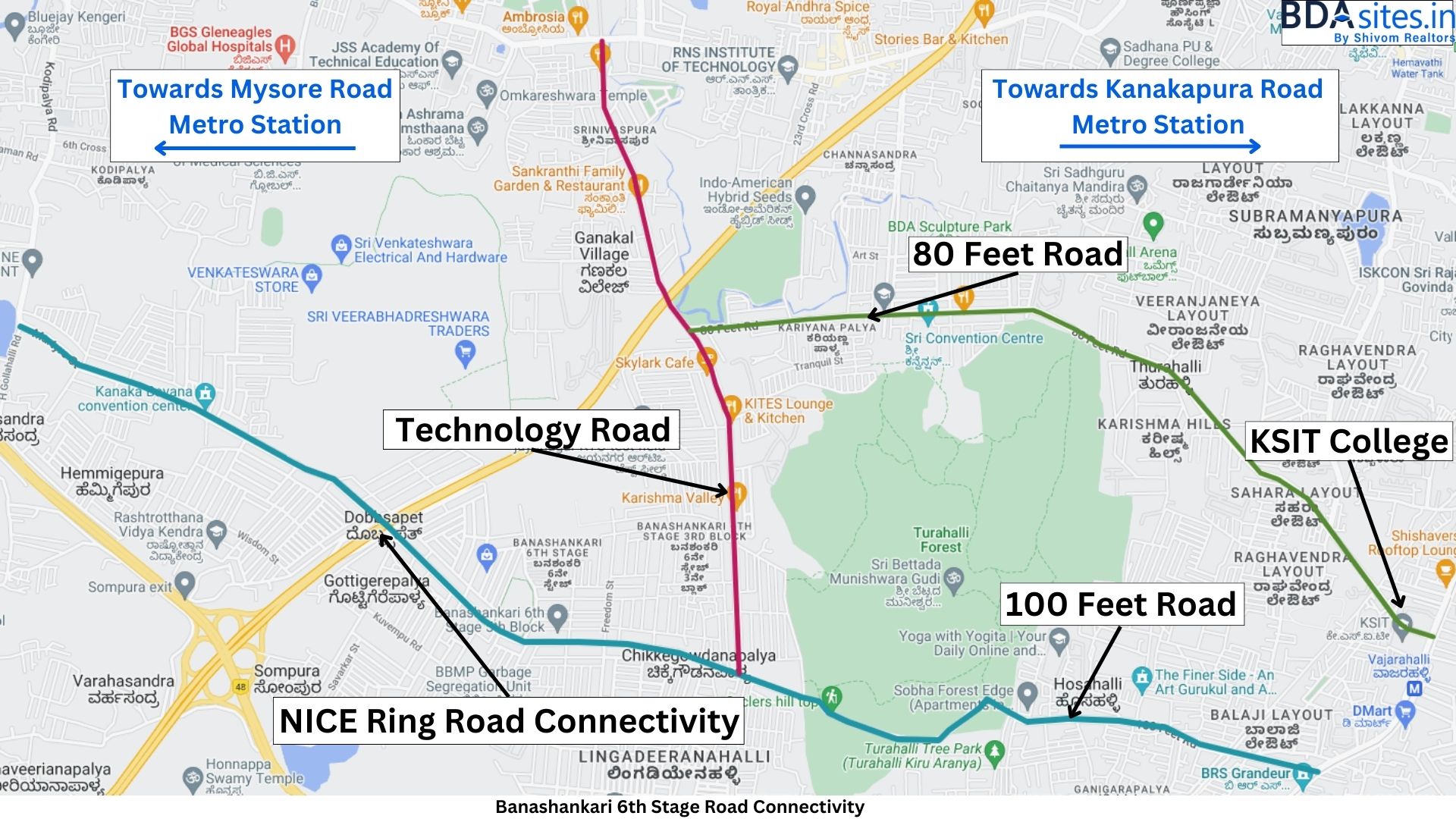 Banashankari 6th stage road connectivity